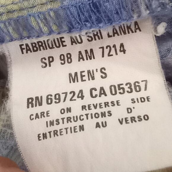 Vintage Columbia Button Front Shirt Blue Fish Size XL Hawaiian - Picture 6 of 8